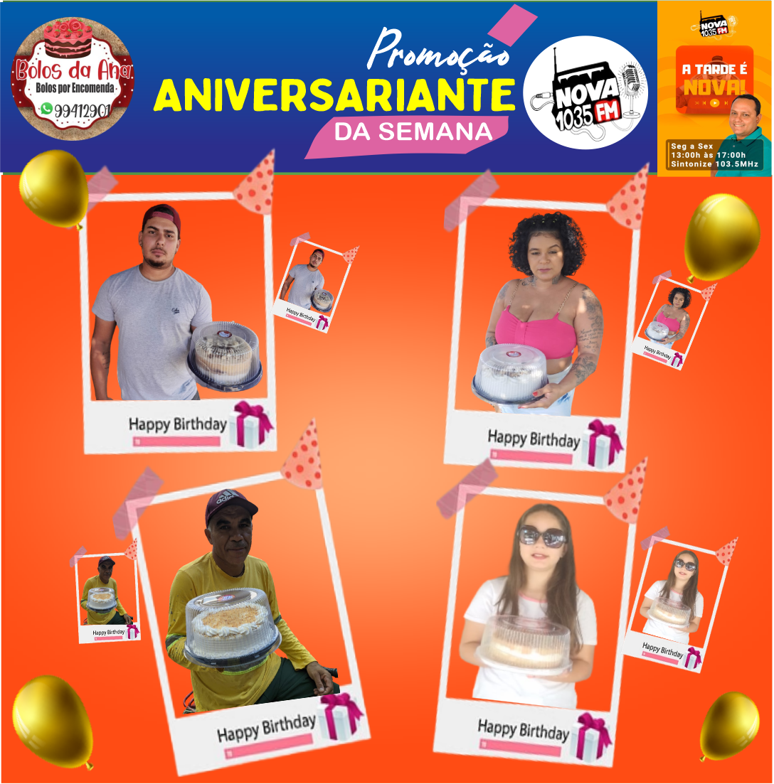 PROMOÇÃO ANIVERSARIANTE DA SEMANA