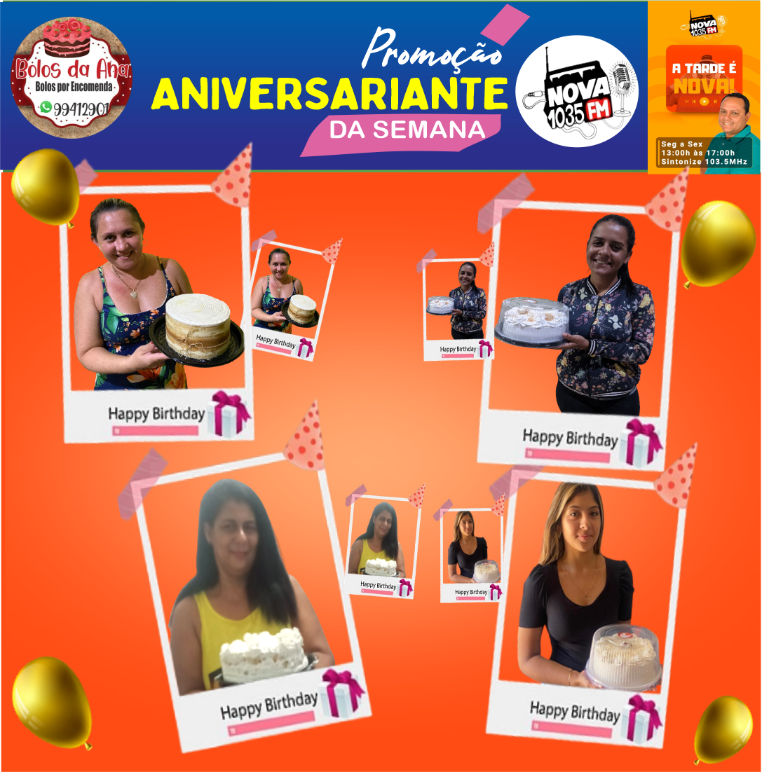 PROMOÇÃO ANIVERSARIANTE DA SEMANA