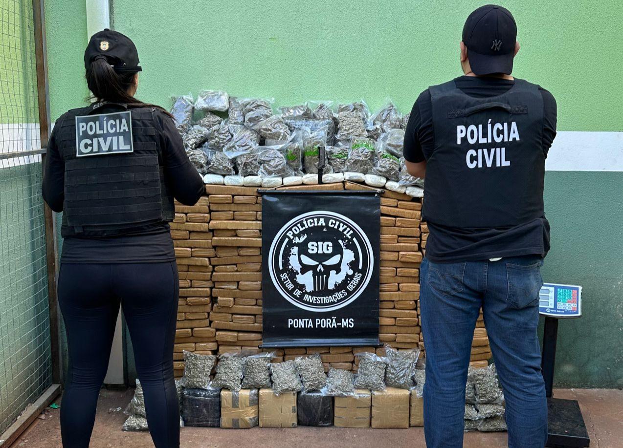 Polícia Civil localizou e fechou um depósito de Maconha e skunk