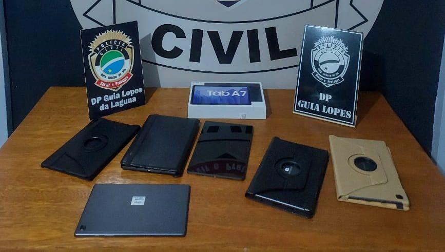 Polícia Civil recupera tablets furtados da APAE, prende autor do furto e receptadores