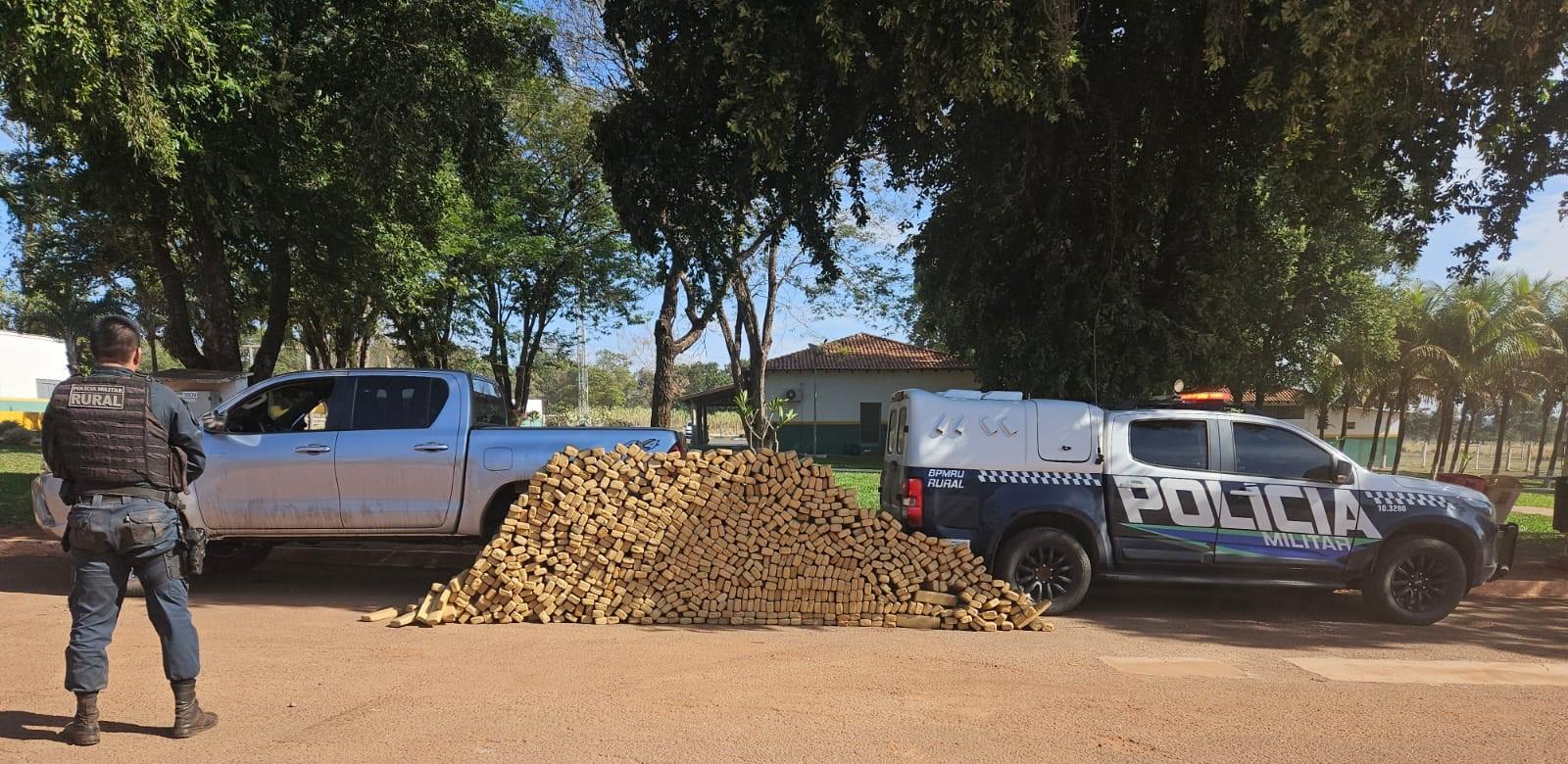 Batalhão de Polícia Militar Rural apreendeu veículo com 1,6 toneladas de drogas