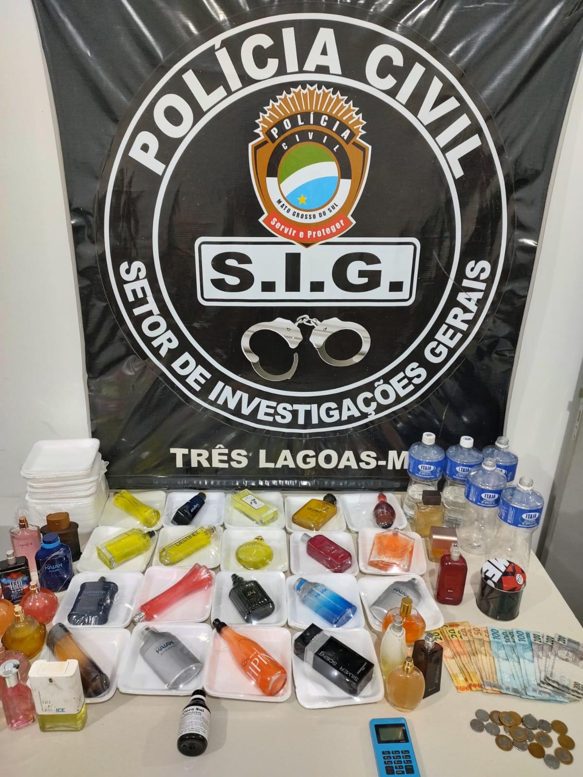 Polícia estoura fábrica clandestina de perfumes falsificados e prende homem em flagrante