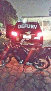 DEFURV recupera motocicleta poucas horas após o furto