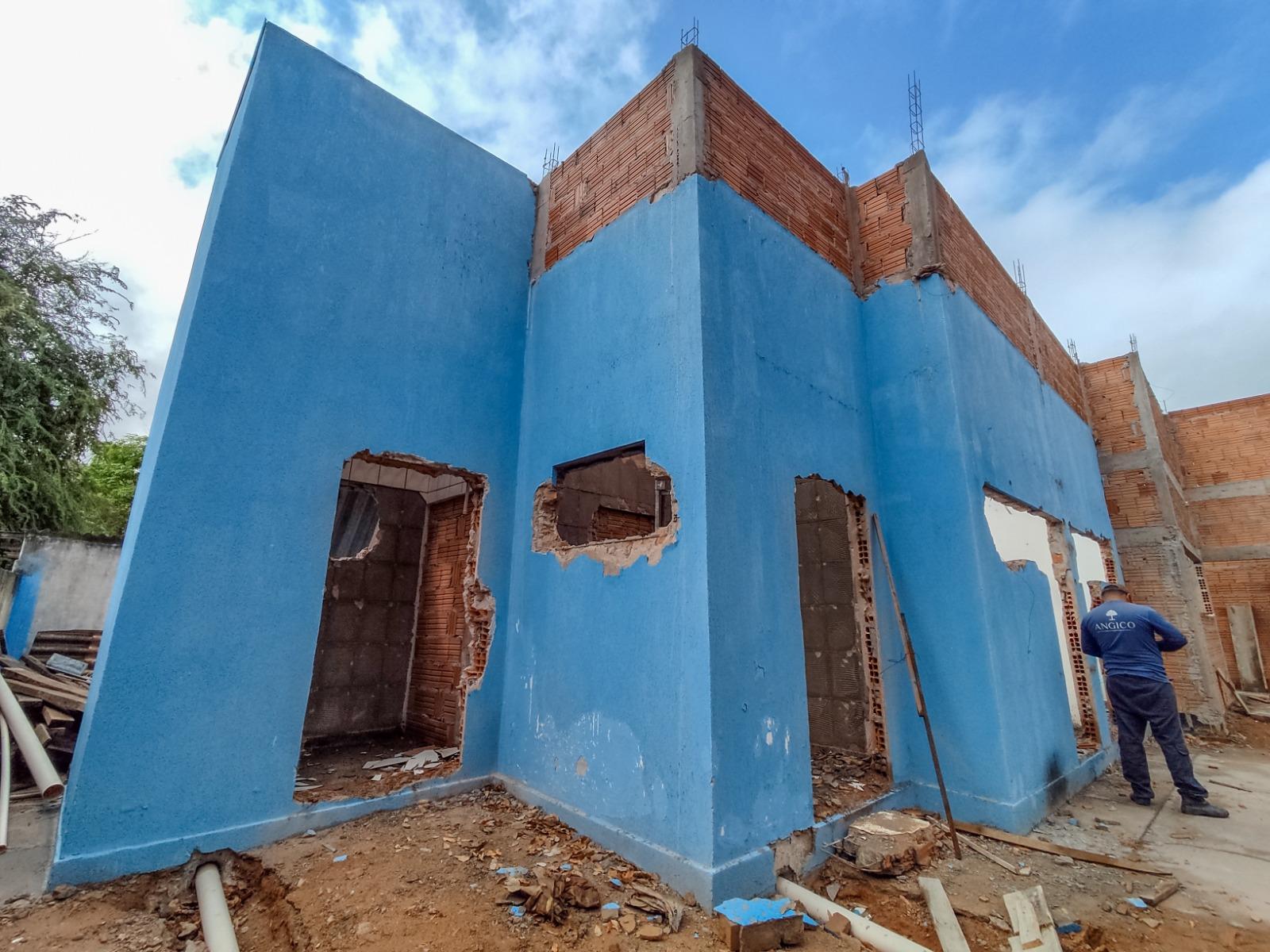 Obra de reforma e ampliação do Laboratório Municipal de Aquidauana segue avançando