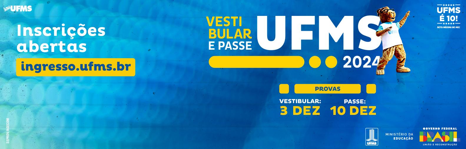 UFMS abre inscrições do vestibular nesta segunda-feira 09