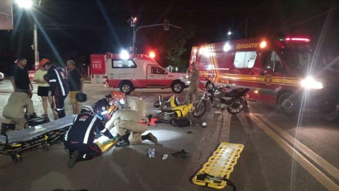 Acidentes com motos mobiliza Bombeiros e SAMU neste domingo em Aquidauana