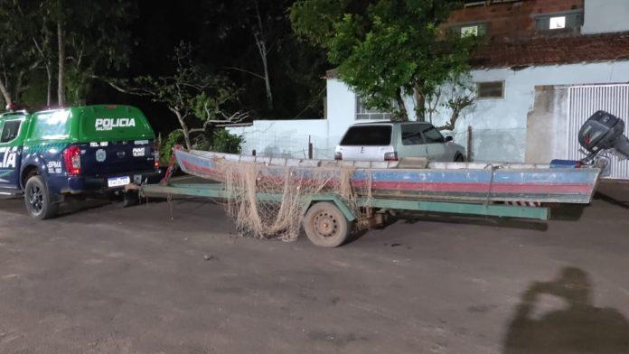 PMA flagra homens pescando com rede no Rio Aquidauana