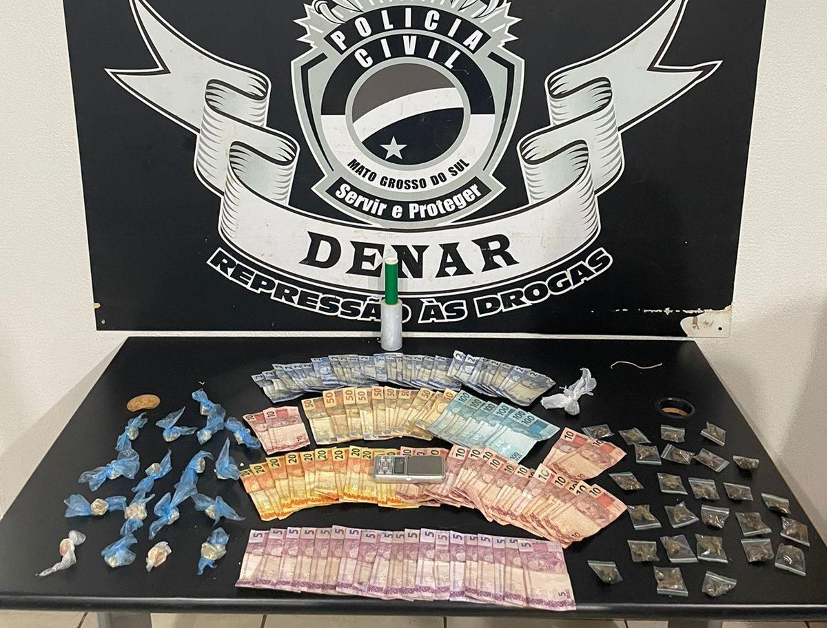 Polícia Civil desativa ponto de venda de drogas e prende suspeito por tráfico de drogas