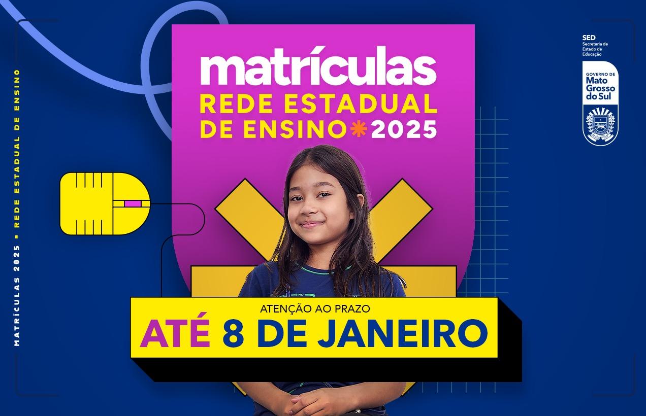 Pré-matrículas nas escolas estaduais termina semana que vem